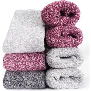 Wool Socks -Soft Warm Comfort Casual Crew Winter Socks (Pack of 3-5), Multicolor